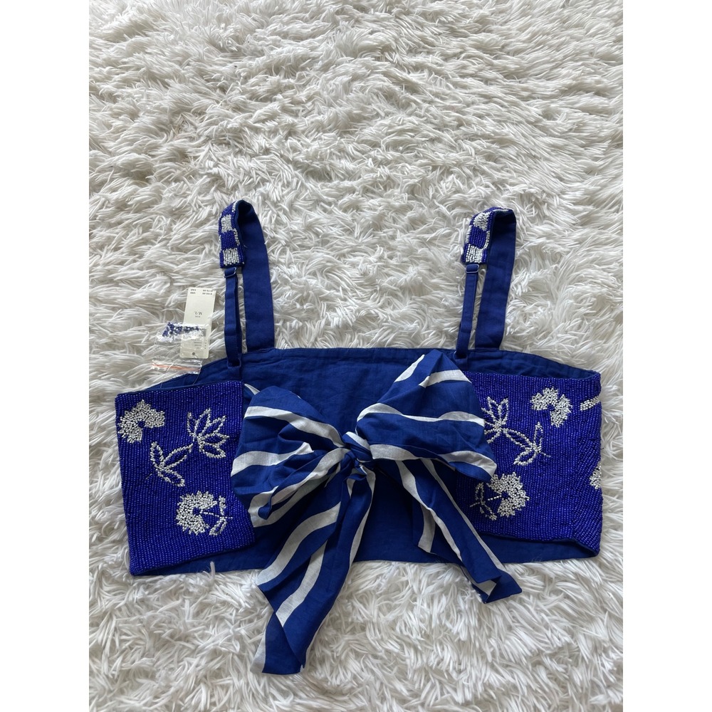 Celandine Anthropologie Beaded Floral Crop Top - Picture 5 of 12